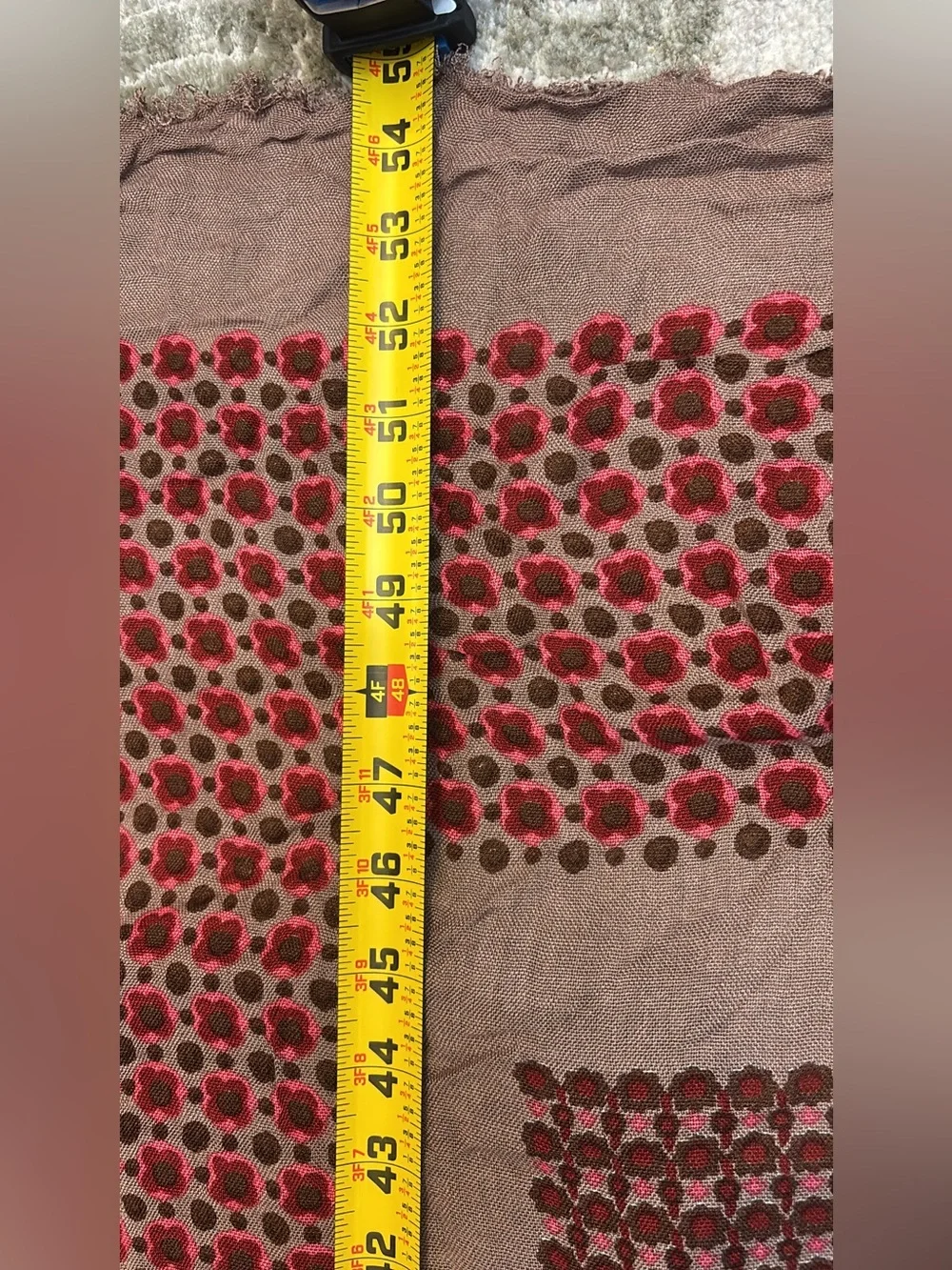 Marc Jacobs Pink and Burgundy Floral-Print Cotton Throw